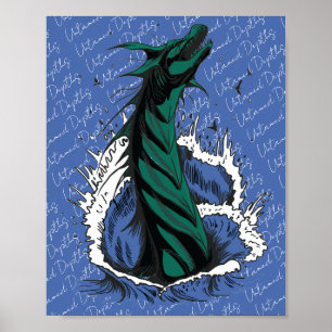 Affiche du serpent monstre de la mer verte