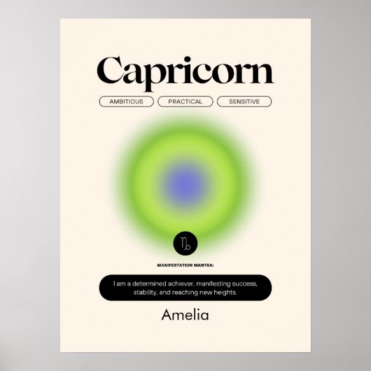 Affiche du signe astrologique Capricorne (Devant)