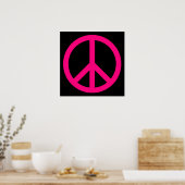 Affiche du signe de la paix rose (Cuisine)
