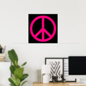 Affiche du signe de la paix rose (Bureau à domicile)