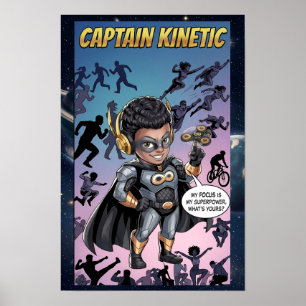 Affiche du super-héros de la neurodiversité Captai