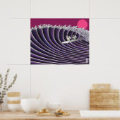 affiche du surf du coucher du soleil (Cuisine)