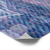 affiche du symbole d'amour bleu chinois (Coin)