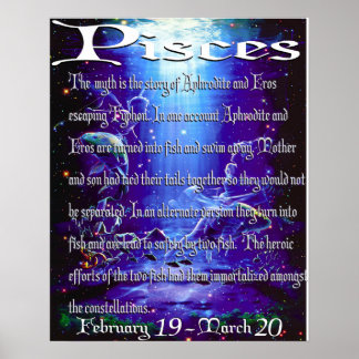 affiche du symbole de pisces