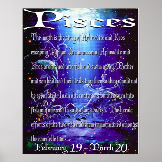 affiche du symbole de pisces (Devant)