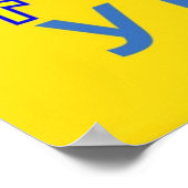 Affiche du symbole de trident du drapeau officiel  (Coin)