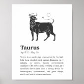 Affiche du symbole du zodiaque de Taurus (Devant)