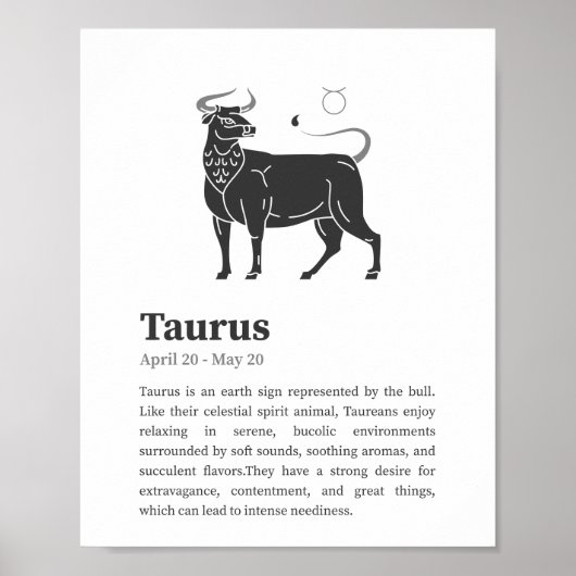 Affiche du symbole du zodiaque de Taurus (Devant)