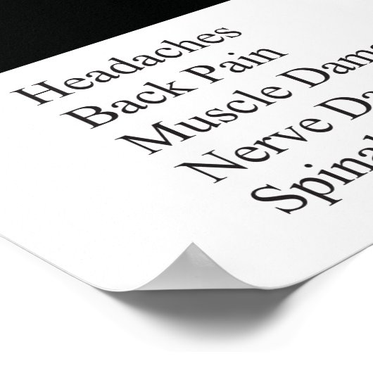 Affiche du syndrome du cou du texte (Coin)