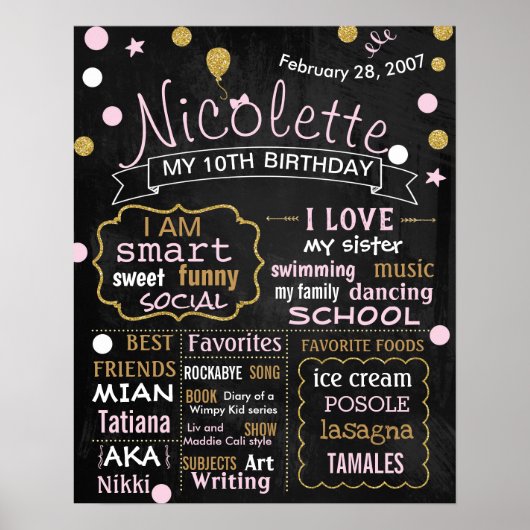 affiche du tableau de bord du 10e anniversaire (Devant)