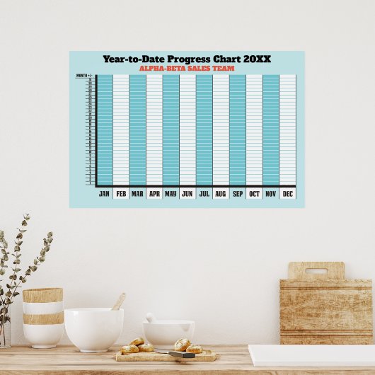 Affiche du tableau de progression de la productivi (Cuisine)