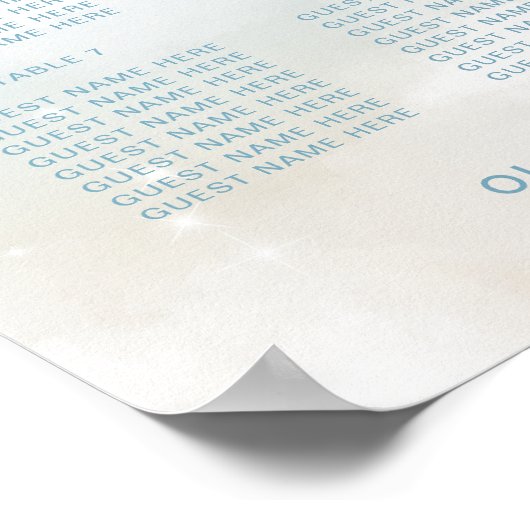 Affiche du tableau de sièges bleu vibrant On Cloud (Coin)