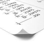 Affiche du tableau des équivalents de fractions dé (Coin)