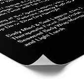 Affiche du tarif du salon (Coin)