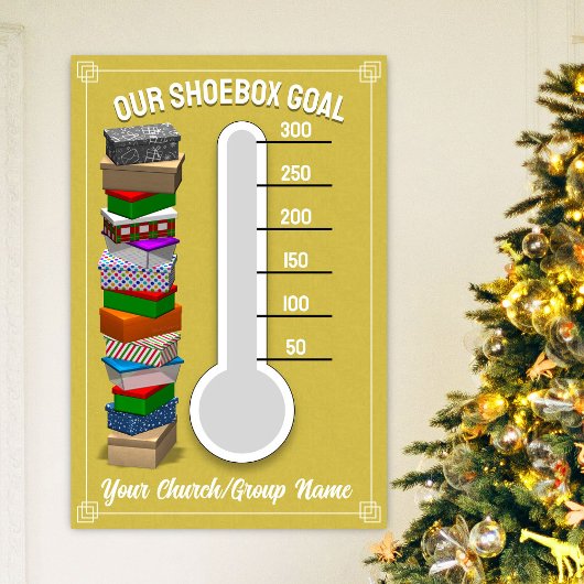 Affiche du Thermomètre Boîte à Chaussures - Jaune