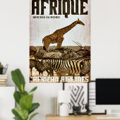 Affiche du tourisme en Afrique (Bureau à domicile)