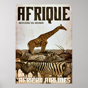 Affiche du tourisme en Afrique