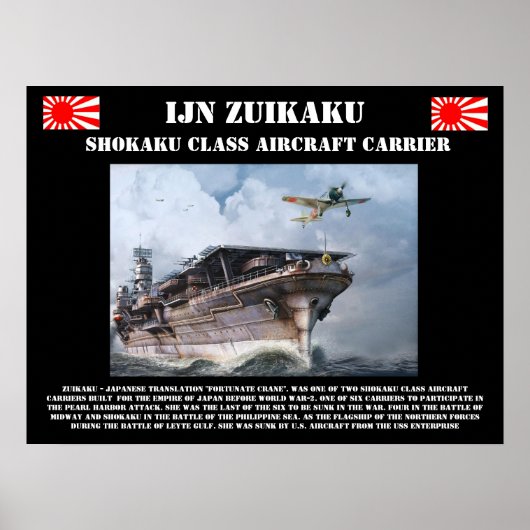 Affiche du transporteur aérien IJN Zuikiaku (Devant)
