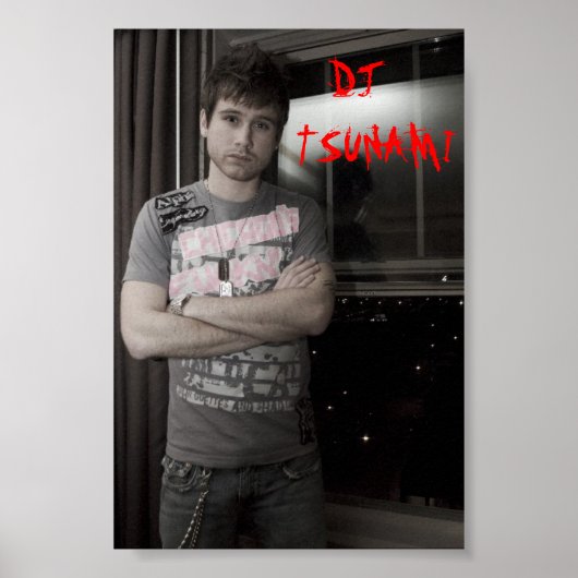 Affiche du tsunami, DJ TSUNAMI (Devant)