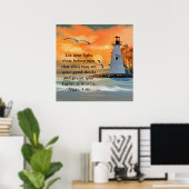 Affiche du verset biblique sur le coucher de solei (Bureau à domicile)