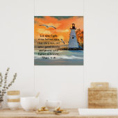 Affiche du verset biblique sur le coucher de solei (Cuisine)