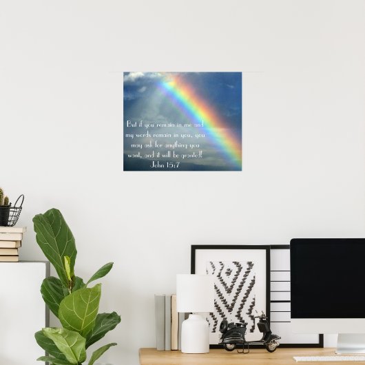 Affiche du verset de la Bible des Promesses de Die (Bureau à domicile)