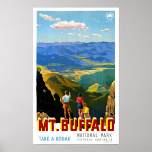 Affiche du Vintage voyage de l'Australie Mt. Buffa