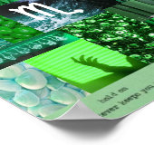 affiche du zodiac scorpio esthétique verte (Coin)