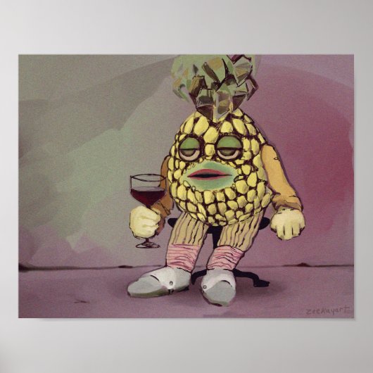 affiche d'un ananas cassé (Devant)