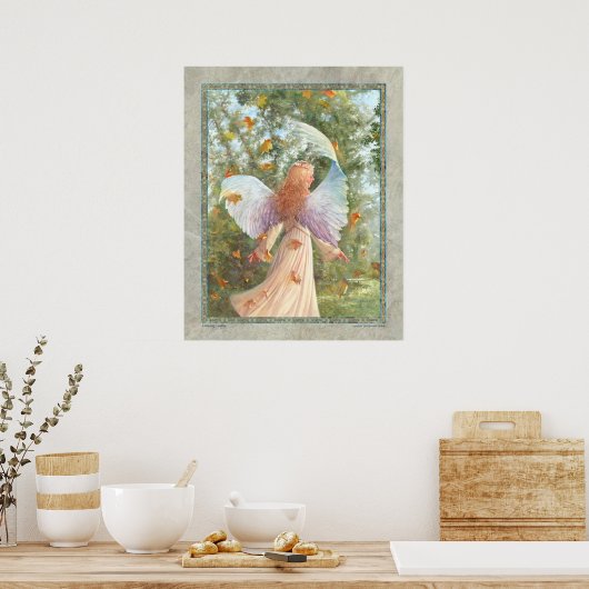 Affiche d'un ange en Feuille 16" x 20" (Cuisine)