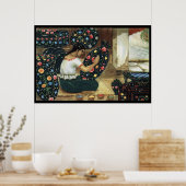 affiche d'une dame mexicaine peignant des plaques (Cuisine)