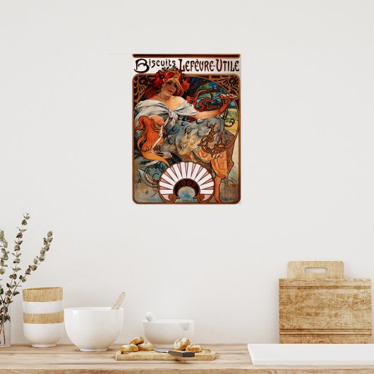 Affiche d'utilisation Alphonse Mucha Biscuits Lefe (Cuisine)