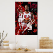 Affiche dynamique de DeMar DeRozan des Chicago Bul (Cuisine)