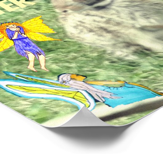 Affiche EASTER BUNNY AND FAIRIES (Coin)