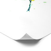 Affiche éclaboussure Libellule sarcelle (Coin)