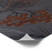 Affiche écossaise Charcoal Thistle Rowan (Coin)