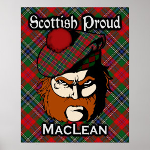 Affiche écossaise de tartan de MacLean de clan