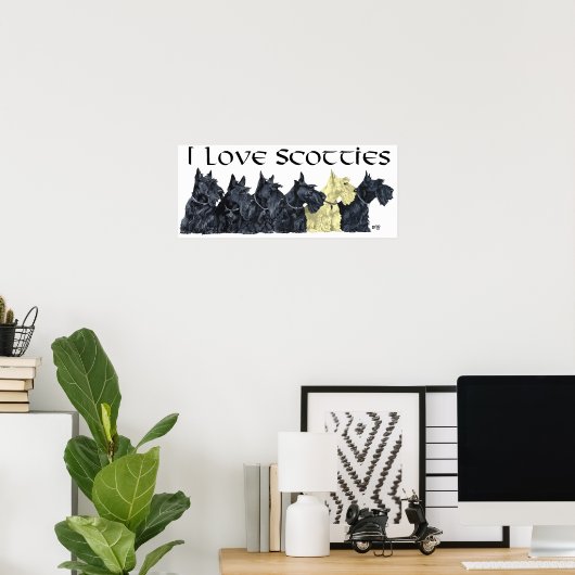 Affiche écossaise Terrier (Bureau à domicile)