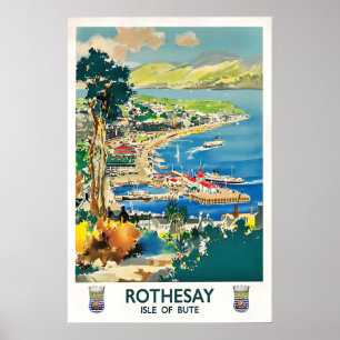 Affiche Écosse Rothesay Île de Bute