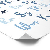 Affiche éducative Alphabet ABC en bleu pour la nur (Coin)