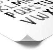 Affiche éducative alphabet aquarelle noire ABC (Coin)