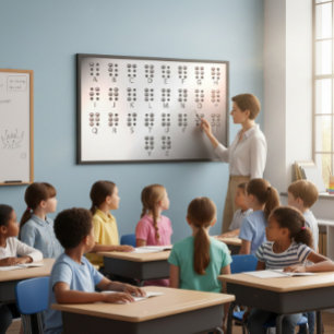 Affiche éducative avec alphabet Braille