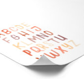 Affiche éducative de l'alphabet neutre et brun (Coin)