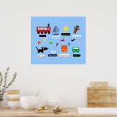 Affiche éducative de l'enfant enseignant la couleu (Cuisine)