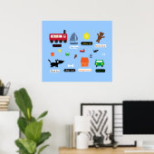 Affiche éducative de l'enfant enseignant la couleu (Bureau à domicile)