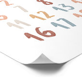 Affiche éducative de nombres aquarelle boho (Coin)