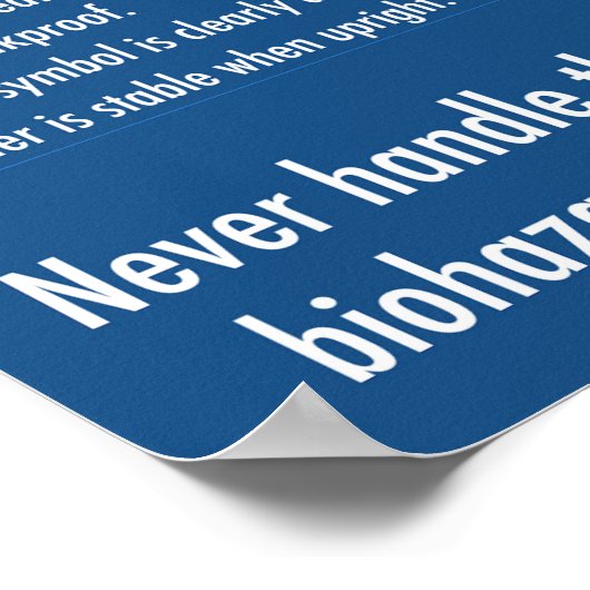 Affiche éducative de sécurité Sharps (Coin)