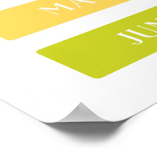 Affiche Éducative des Mois de l'Année (Coin)