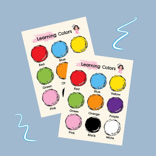 Affiche éducative pour apprendre les couleurs