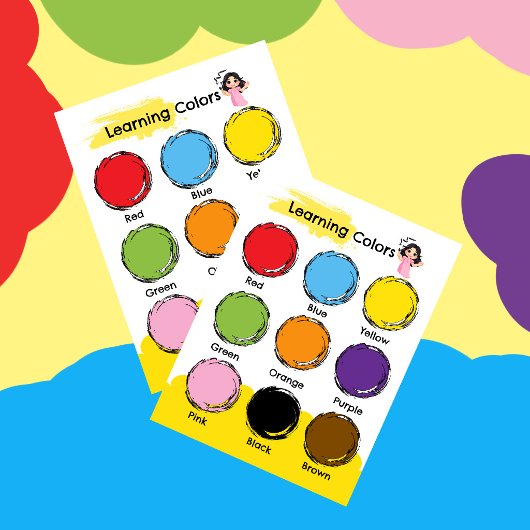 Affiche éducative pour apprendre les couleurs